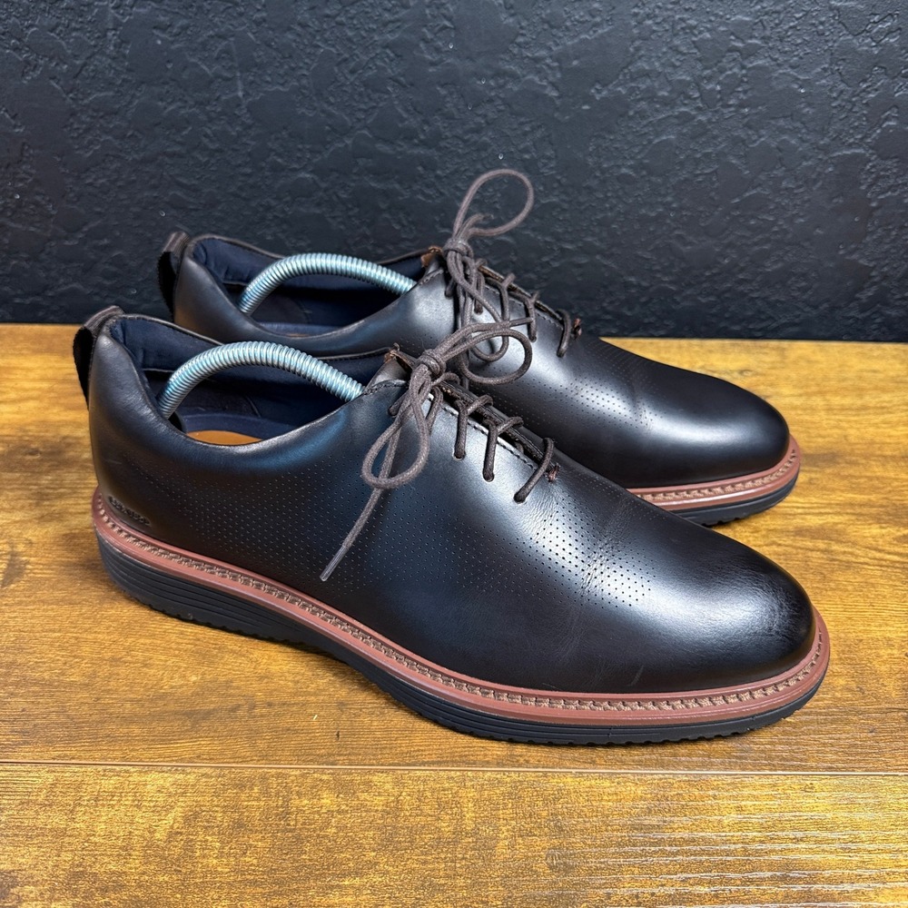 Johnston & Murphy Upton Perfed 20-4126 Mahogany Leather Oxfords Mens 10.5M